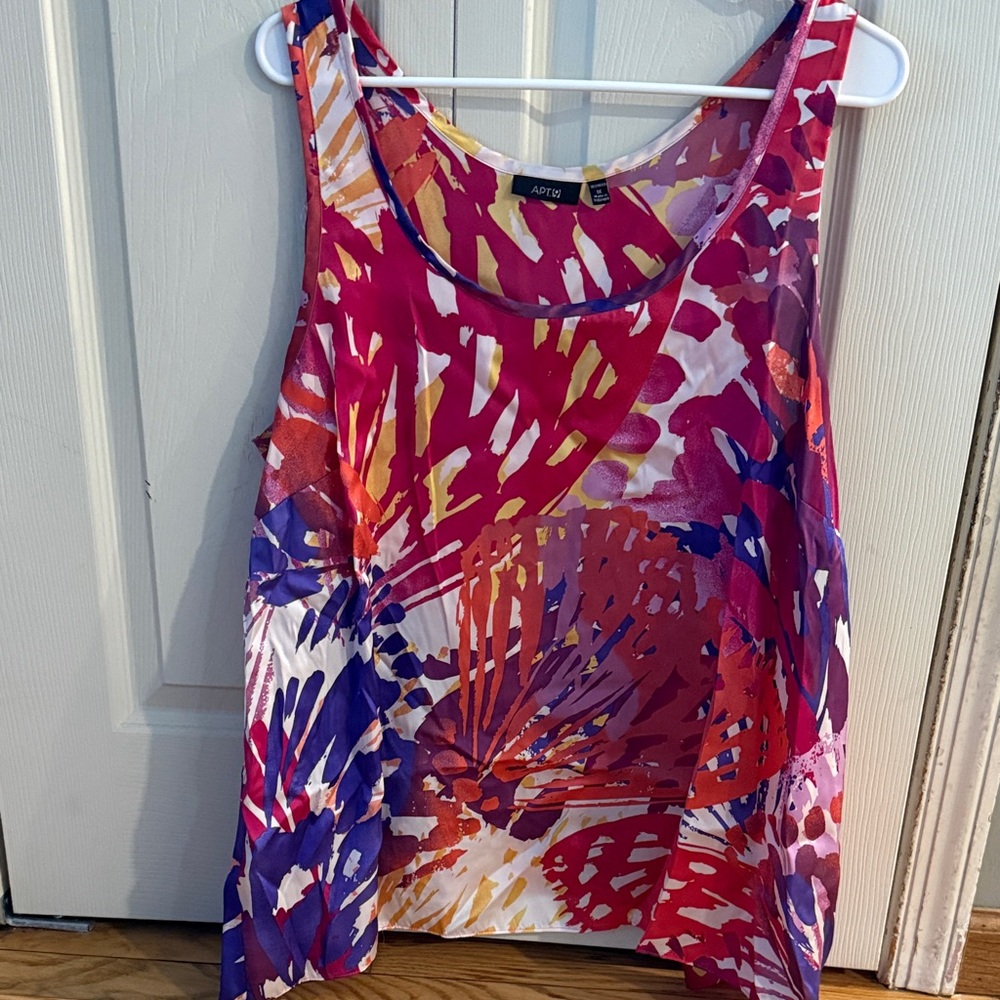 APT. 9 Multicolor Abstract Floral Sleeveless Tank Size 1X